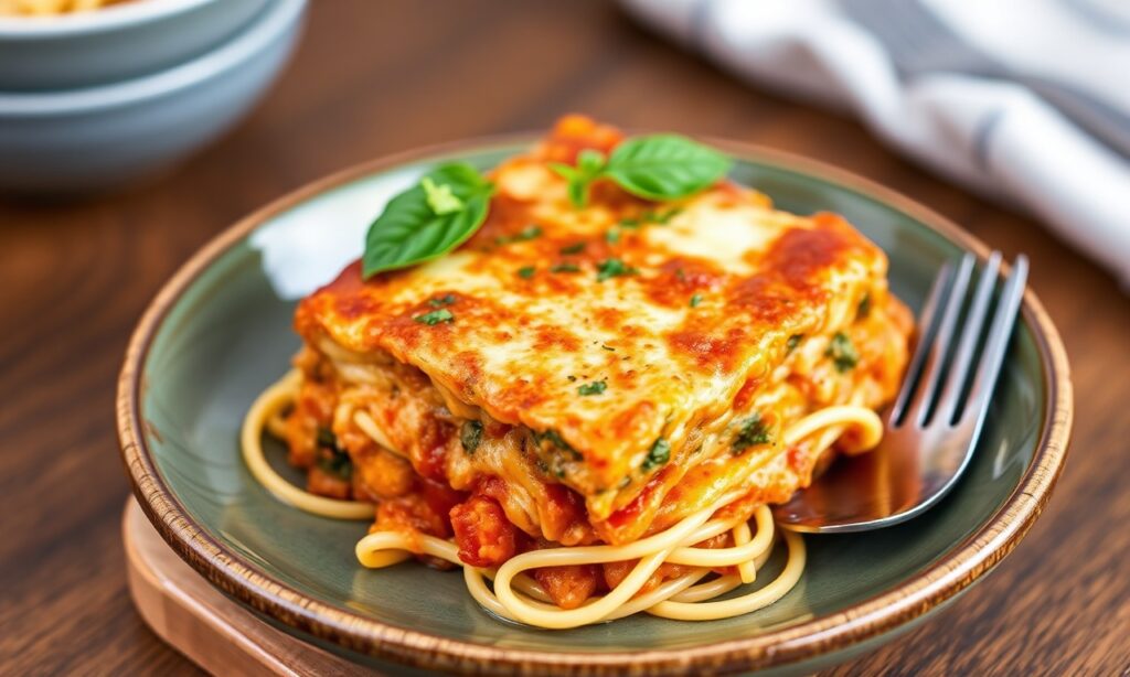 Zesty keto lasagna with zucchini noodles, a delicious low-carb makeover.
