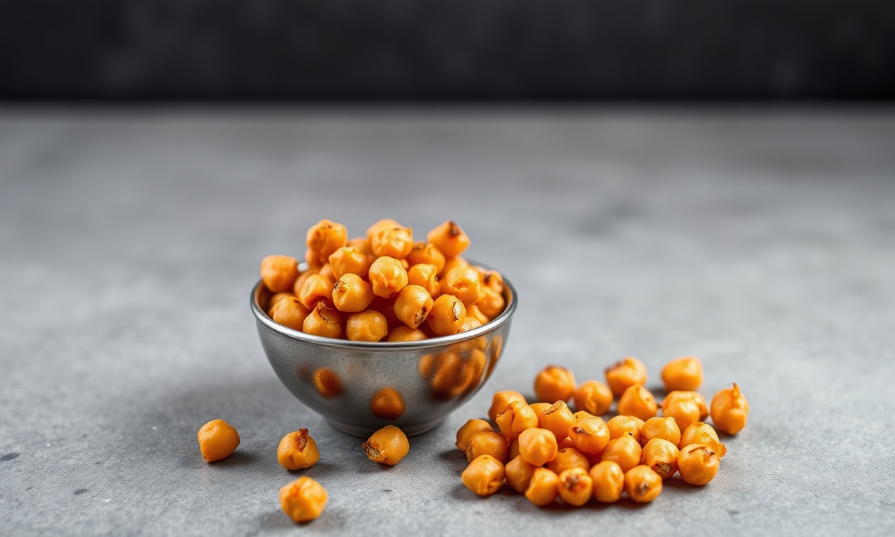 Spicy buffalo roasted chickpeas: crunchy protein boost.