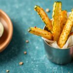 Magical crispy zucchini fries, delicious and healthy snack.