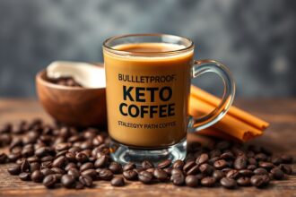 Bulletproof Keto coffee: a rich, creamy morning energy boost.