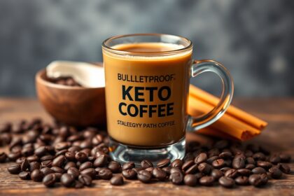 Bulletproof Keto coffee: a rich, creamy morning energy boost.