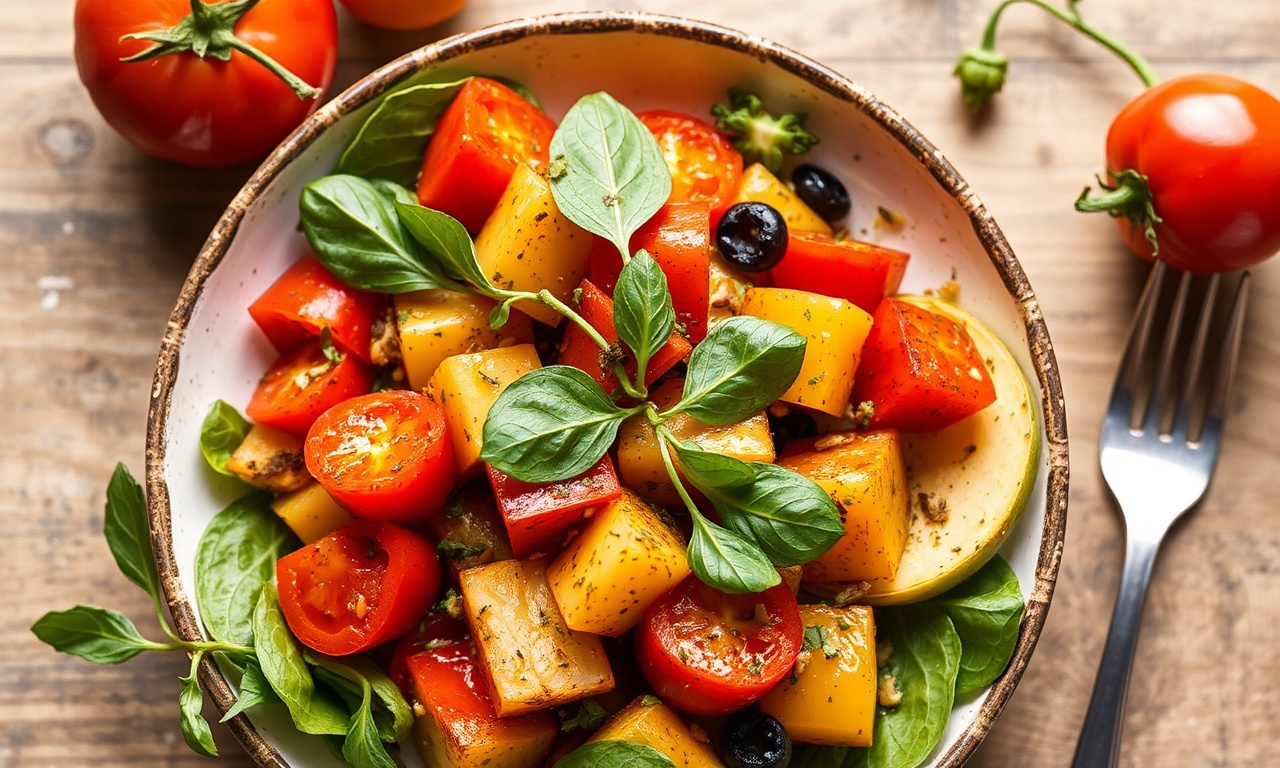 Modern ratatouille: easy floral twist on traditional dish.