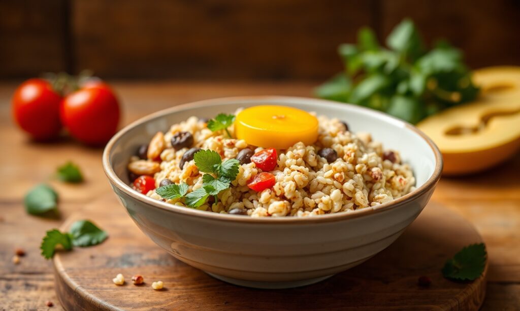 Vibrant Mediterranean Quinoa bowls, wholesome and bright.
