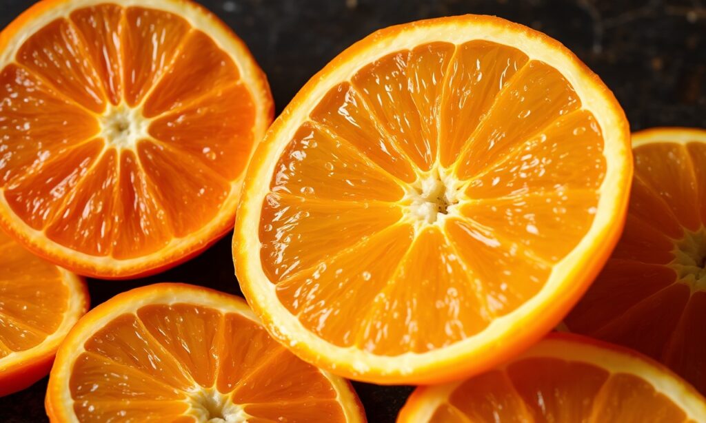 Candied orange peel artfully crafted, zesty sweet delight.