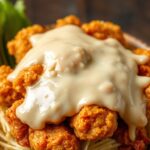 Crispy Ayam Penyet delight, smashed chicken perfection.