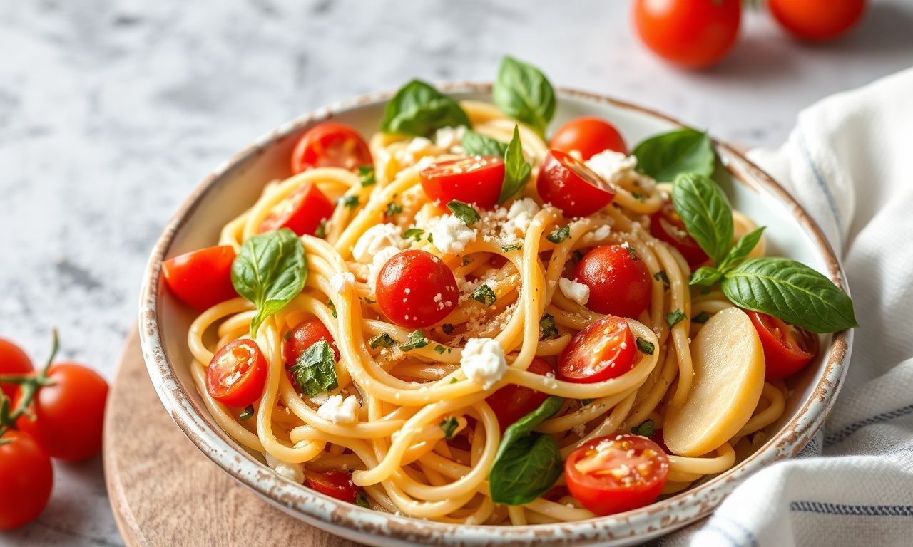 Fresh Mediterranean pasta salad, a flavorful classic twist.