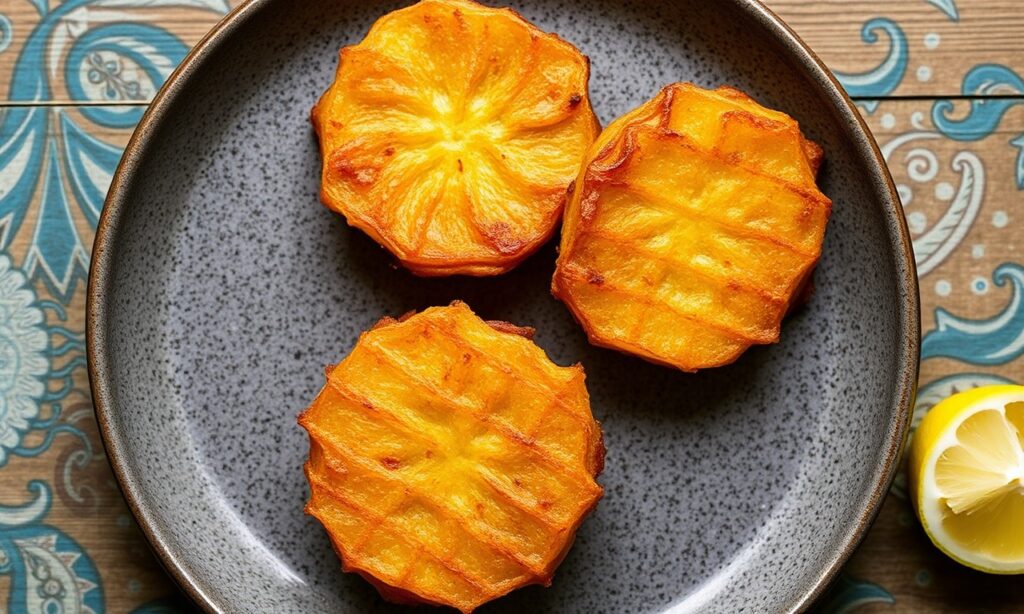 Crispy Cuban Tostones, perfectly fried green plantains.