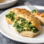 Perfect Keto spinach artichoke stuffed chicken breast recipe.