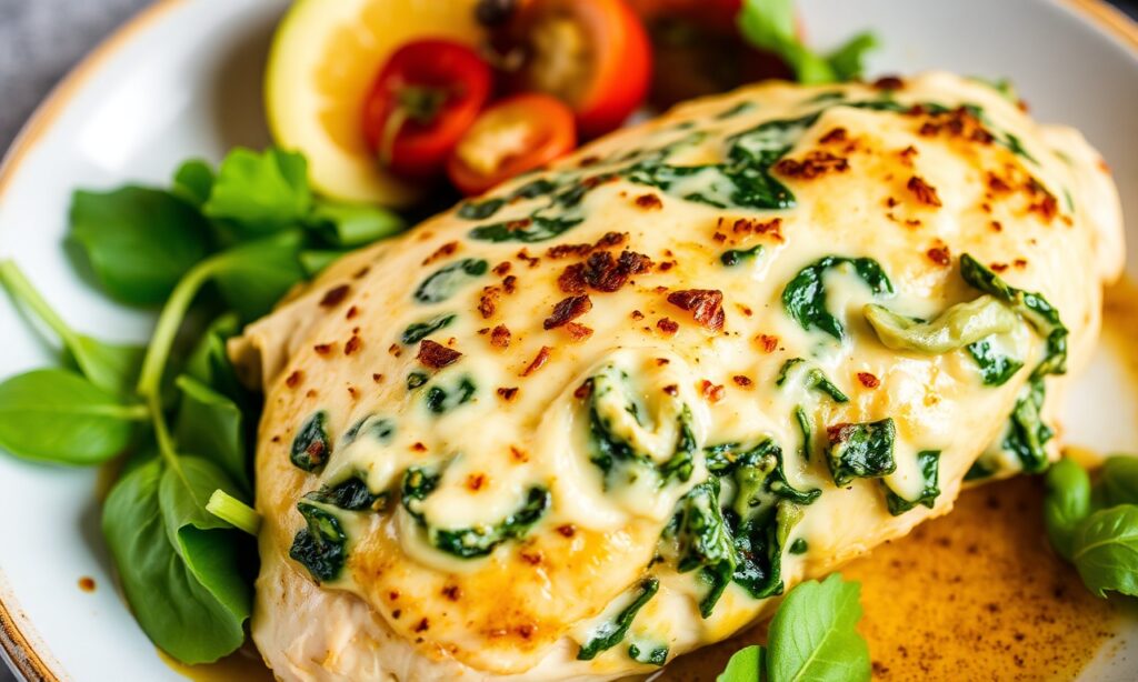 Perfect Keto spinach artichoke stuffed chicken recipe delight.