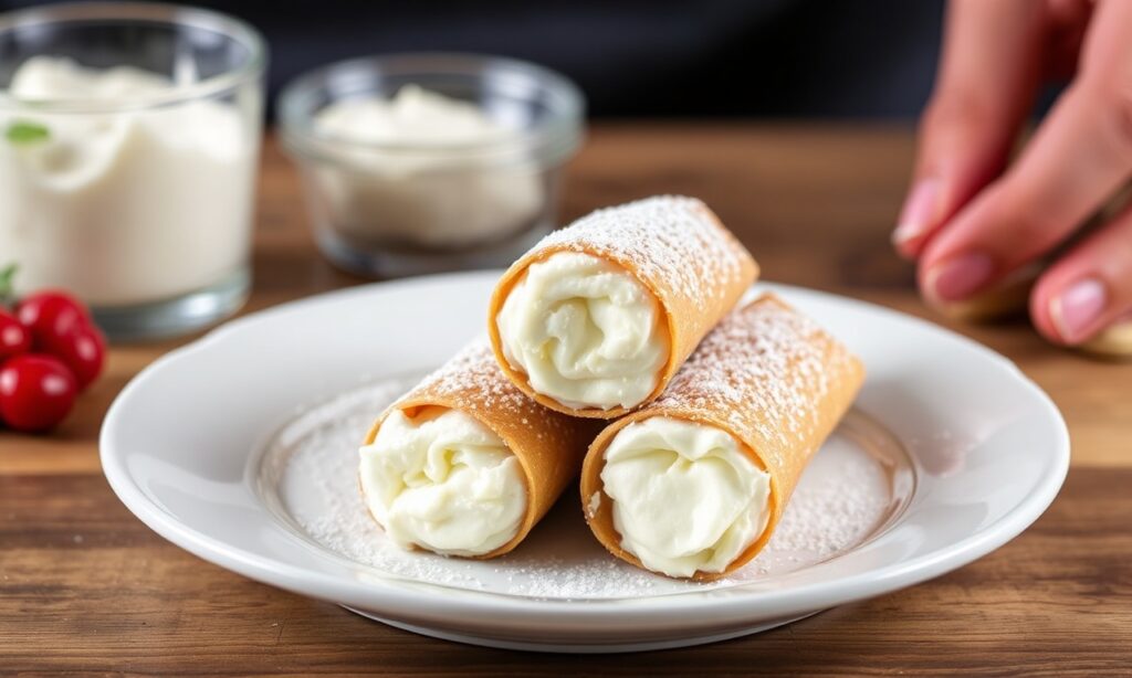 Sweet indulgence: classic ricotta cannoli filling recipe.