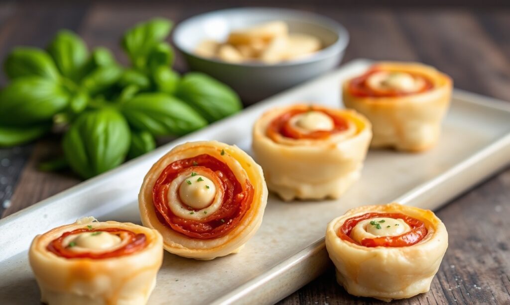 Delightful sun-dried tomato basil pinwheels, easy appetizer recipe.