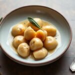 Velvety sweet potato gnocchi with fragrant sage butter recipe.