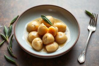 Velvety sweet potato gnocchi with fragrant sage butter recipe.