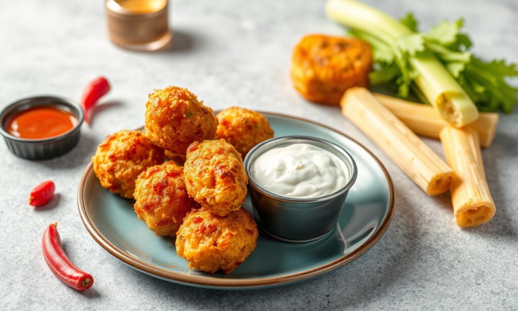 Crispy spicy crab and corn fritters, a flavorful twist.