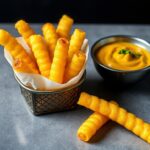 Golden polenta fries with zesty marinara dip.