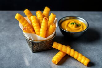 Golden polenta fries with zesty marinara dip.