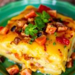 Vibrant Causa Rellena: Peruvian potato casserole dish, a delicious delight.