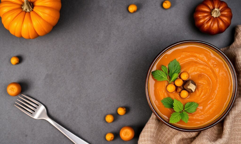 Hearty pumpkin curry with chickpeas, a flavorful fall feast.