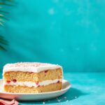 Creamy Coquito Tres Leches cake, a Caribbean delight.