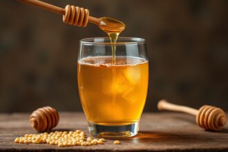 Golden Elixir: Fonio and honey drink, a magical, healthy beverage.