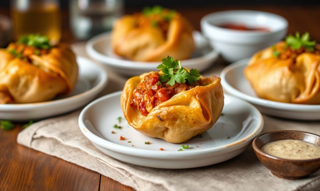 Samosa-stuffed baked potato: a fusion comfort food feast.