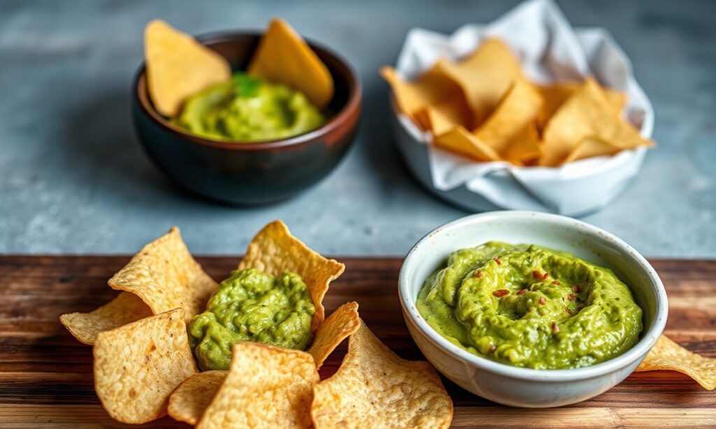 Perfect pair: Guacamole and crunchy tortilla chips deliver unforgettable pleasures.