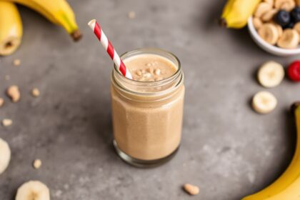 Blend Bliss: Delicious peanut butter banana smoothie recipe.