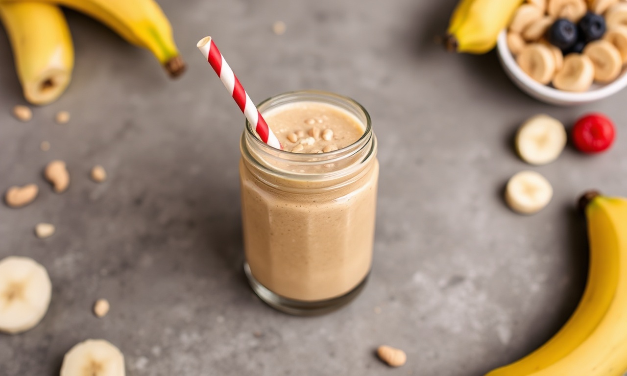 Blend Bliss: Delicious peanut butter banana smoothie recipe.