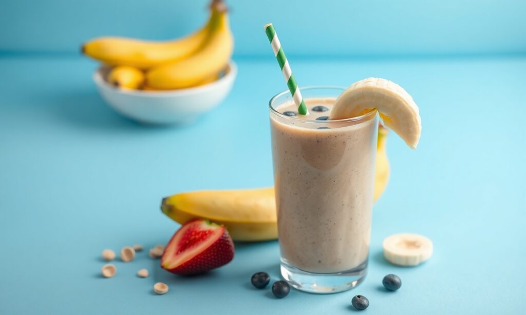 Blend Bliss: Energizing peanut butter banana smoothie recipe.