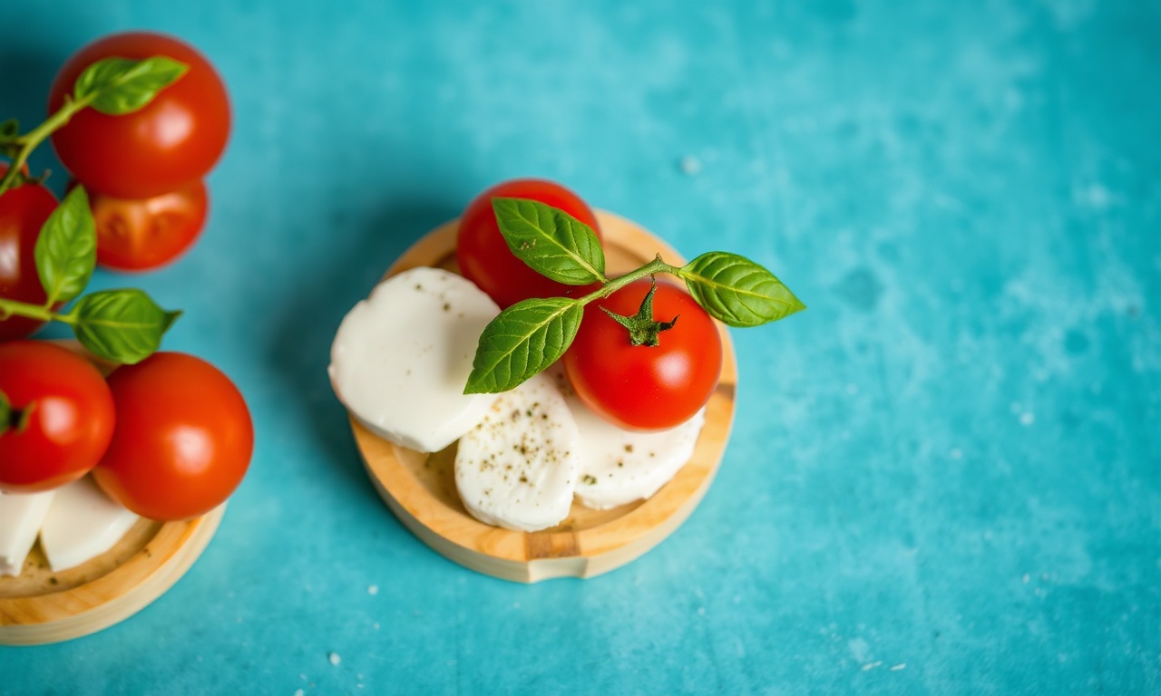 Perfect bite-sized cherry tomato mozzarella delights.