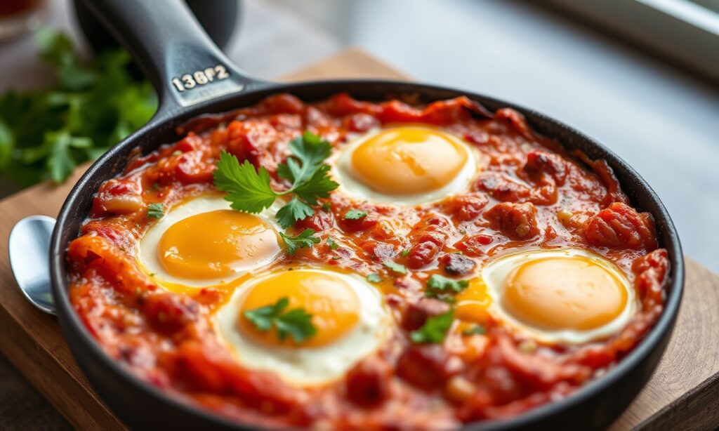 Flavorful Keto Shakshuka: low-carb, Mediterranean delight recipe.