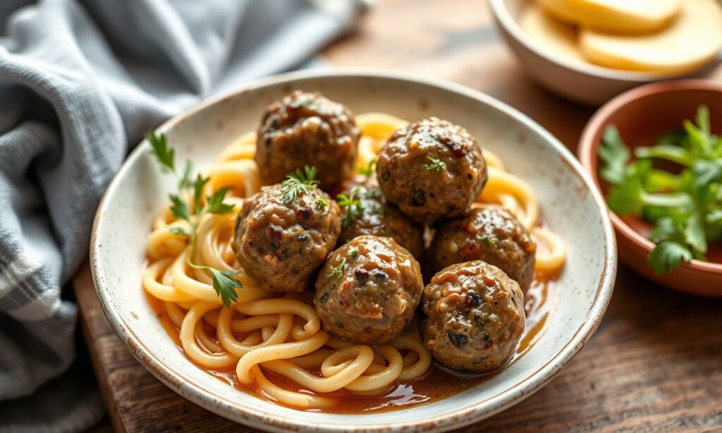 Plant-based Swedish meatballs: a reimagined, delicious delight.