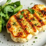 Herb-infused cauliflower steaks: a flavorful veggie delight.