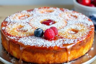 Sweet history: Artful pineapple upside-down cake, a delicious dessert.