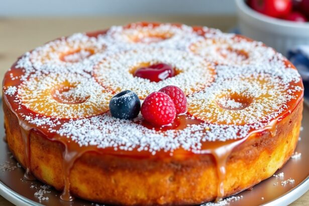 Sweet history: Artful pineapple upside-down cake, a delicious dessert.