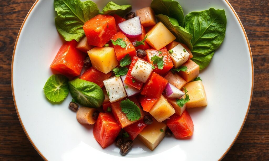 Rojak Unveiled: Tangy fruit and veggie salad mix.