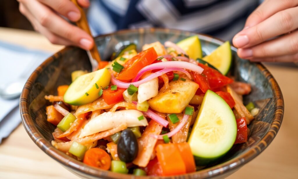 Rojak Unveiled: Tangy fruit and veggie salad, a Southeast Asian culinary fusion.