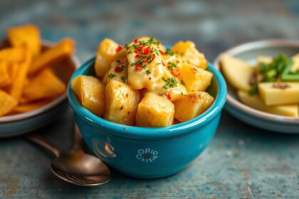 Papas Chorreadas: Cheesy Colombian potatoes, a delicious culinary discovery.