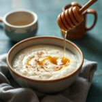 Golden Mornings: Delicious British porridge with honey recipe.