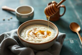 Golden Mornings: Delicious British porridge with honey recipe.