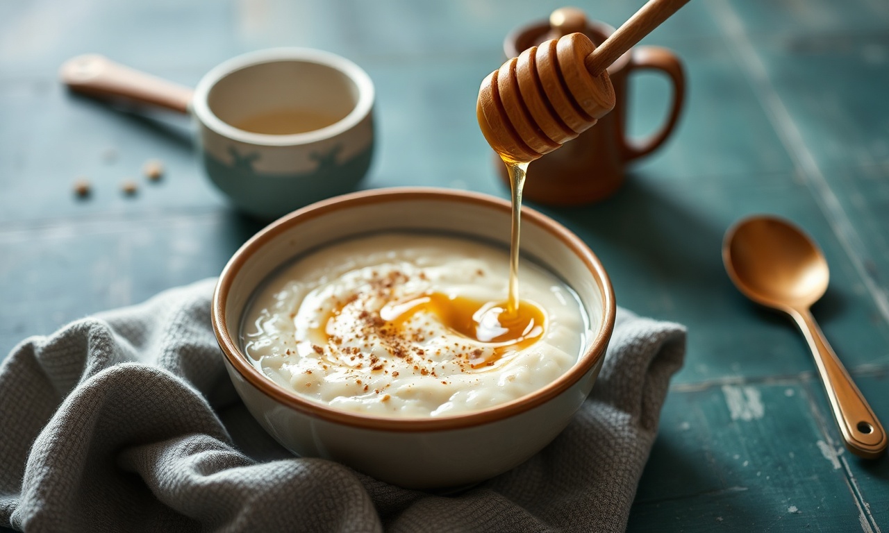 Golden Mornings: Delicious British porridge with honey recipe.