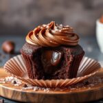 Decadent Delights: rich chocolate-filled cupcakes, a sweet treat.