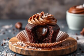 Decadent Delights: rich chocolate-filled cupcakes, a sweet treat.