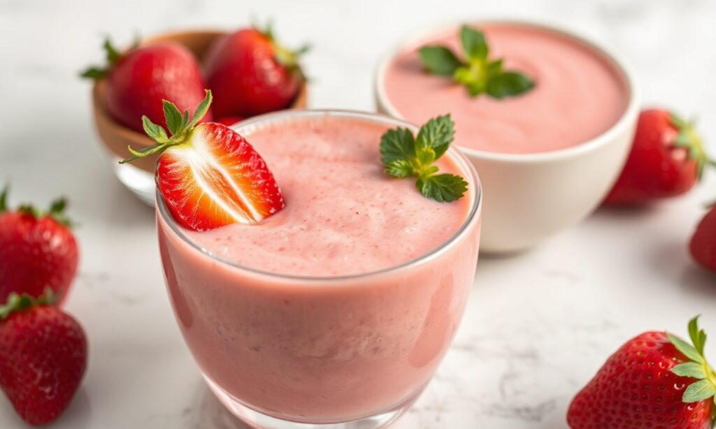 Chilled strawberry soup: refreshing, simple, delicious summer delight.