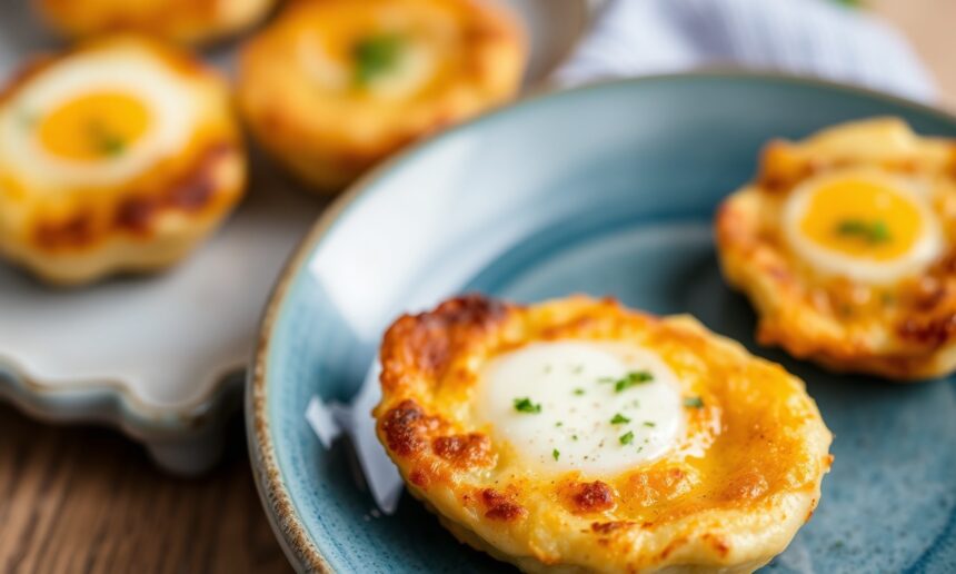 Mini egg frittatas: flavorful tiny bites of morning joy.