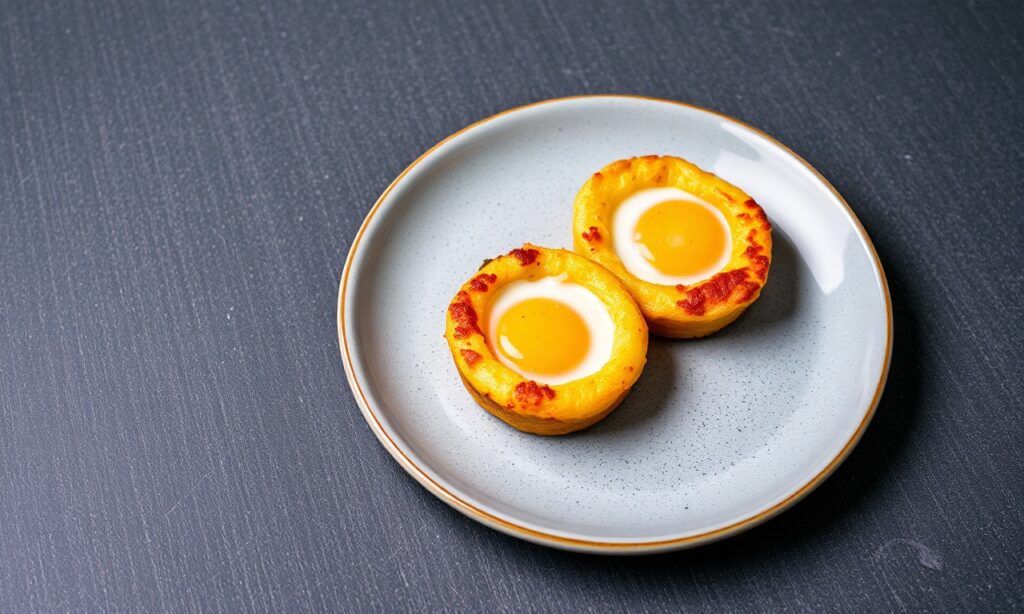 Mini egg frittatas, tiny flavorful morning bites bursting with deliciousness.