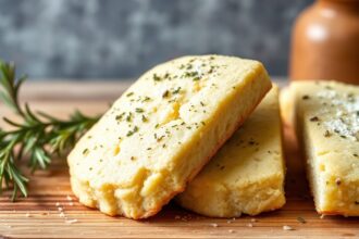 Savory delights: parmesan rosemary shortbread baking tips.