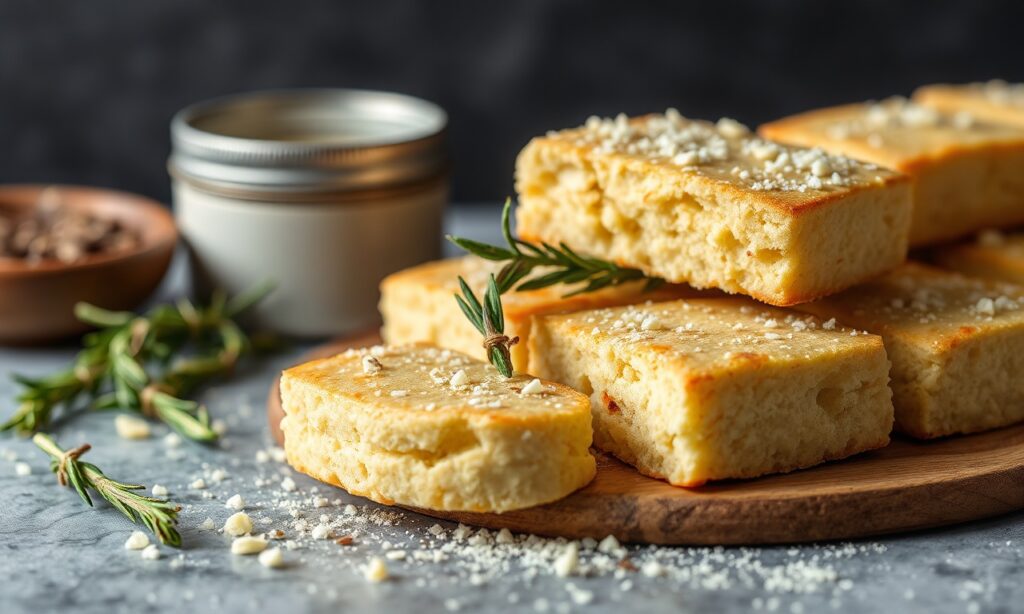 Savory Delights: Parmesan rosemary shortbread baking tips.