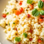 Mediterranean cauliflower rice: flavorful, low-carb twist recipe.