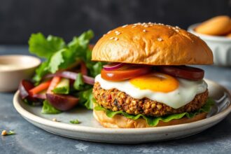 Delicious lentil burgers: nutritious, easy, and tasty recipe.